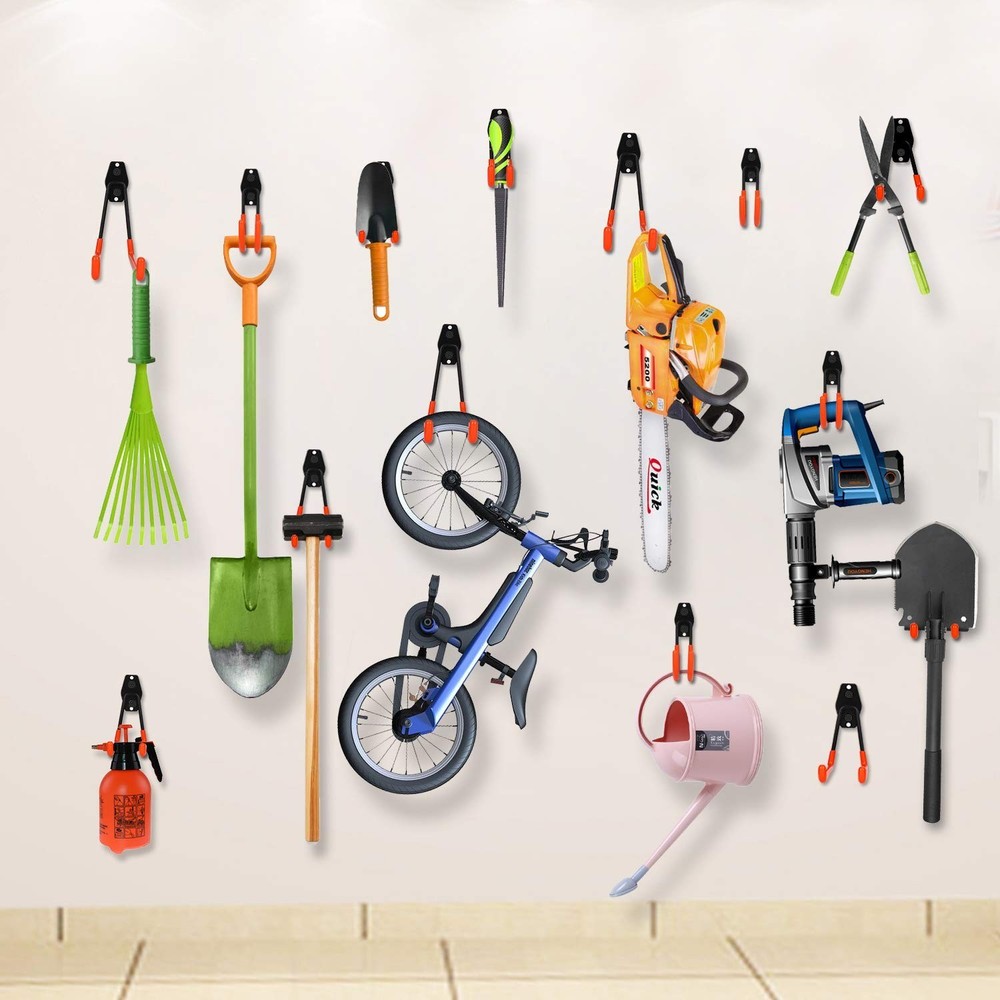 Dirza Garage Hooks 10 Pack Steel Garage Storage Utility Double Hooks, Heavy D...