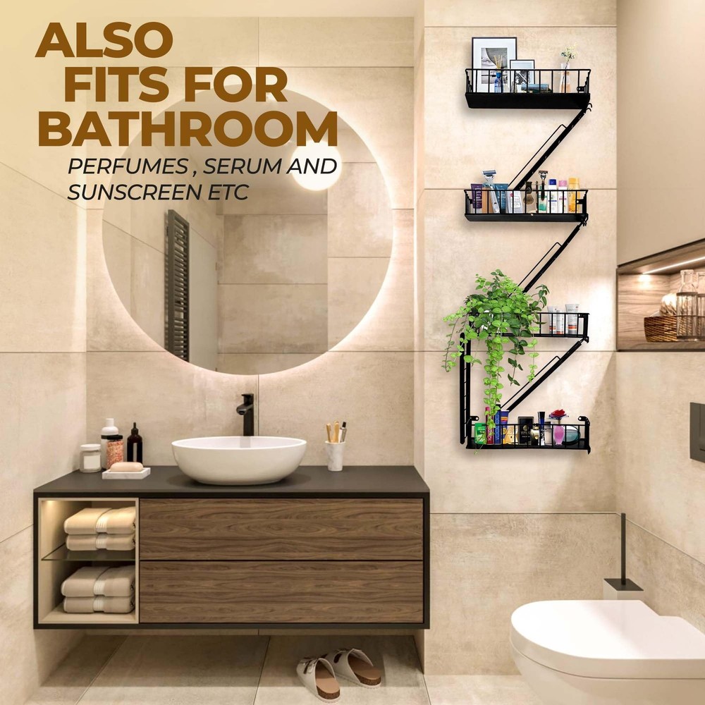 Fire Escape Shelf: Versatile Display for Figures & Trinkets (3-Tier)