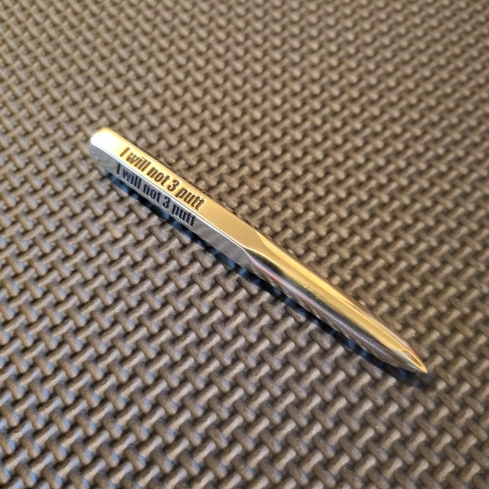 HANDMADE Custom Personalized Engraved Single Prong Brass Divot Repair Golf Tool