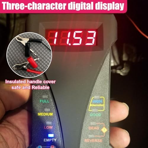 12V Digital Car Battery Tester Voltmeter - Alternator Charging System Analyzer