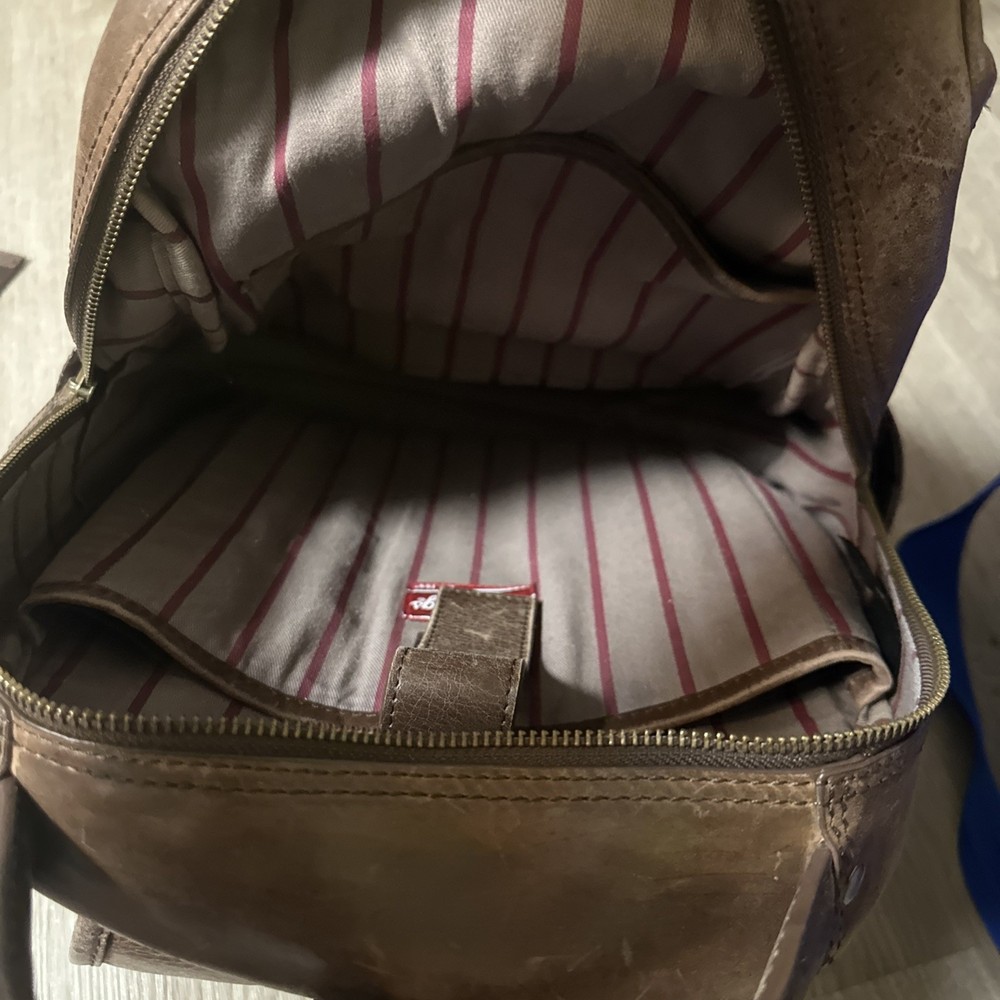 Rawlings Authentic Leather Backpack Baseball Excellent Used Condition