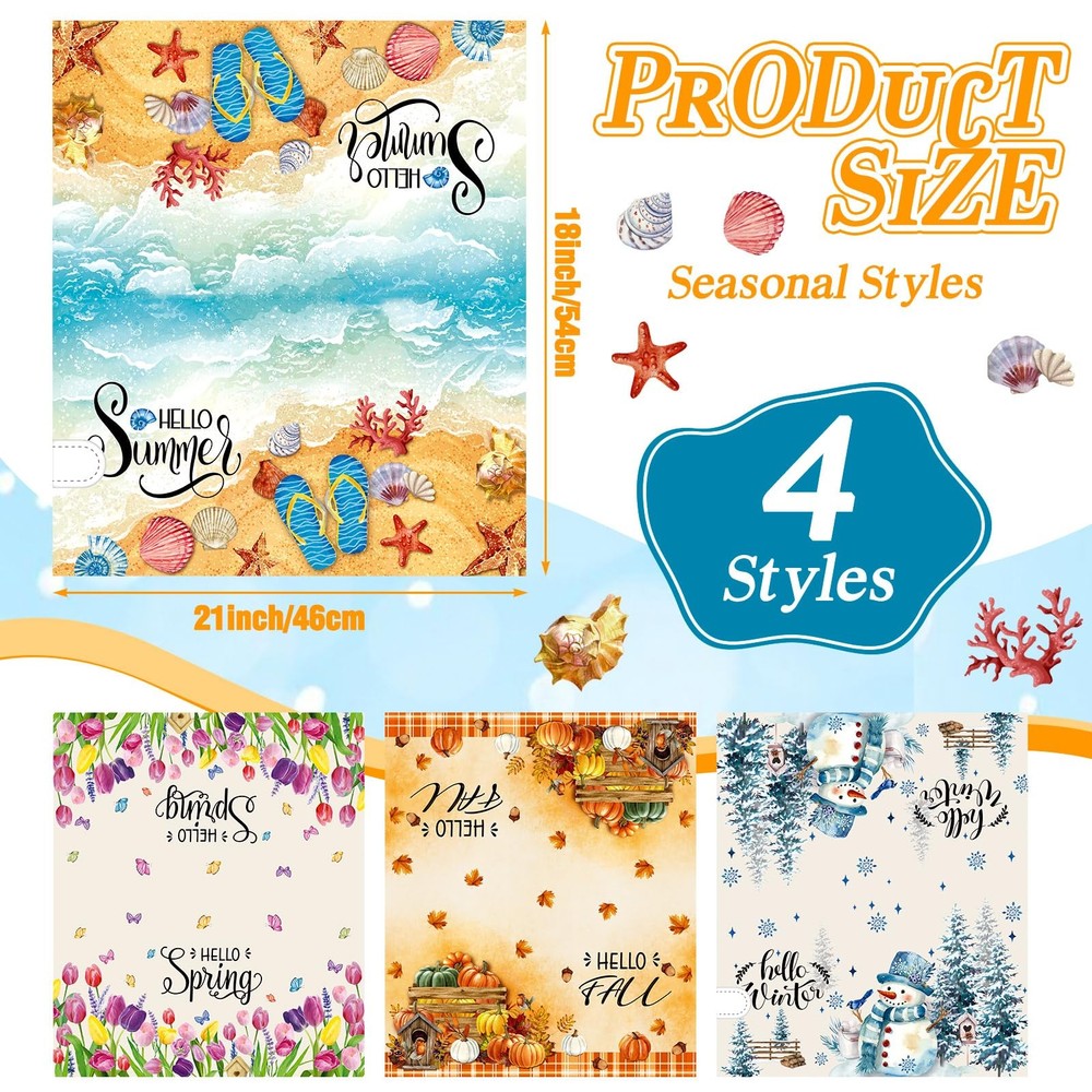 Magnetic Mailbox Covers Seasonal Set Spring Summer Fall Winter Durable Style