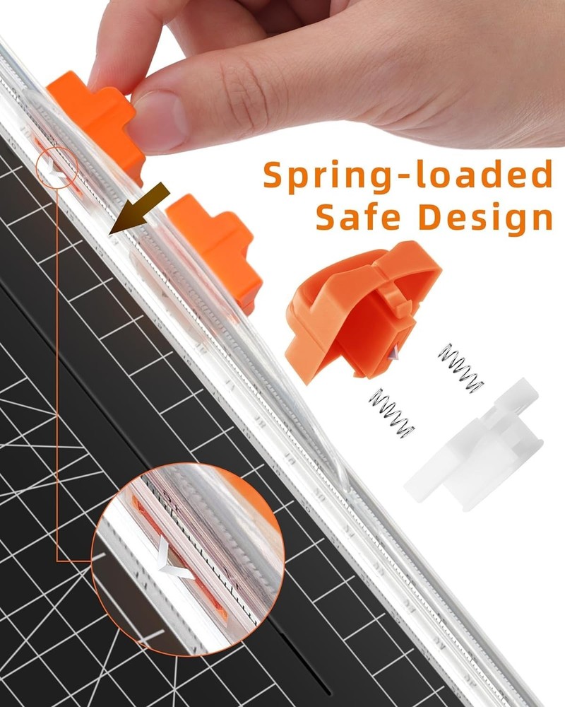 A4 Paper Cutter Replacement Blades 5 Pack Efficient Cutting Spring Loaded Safety