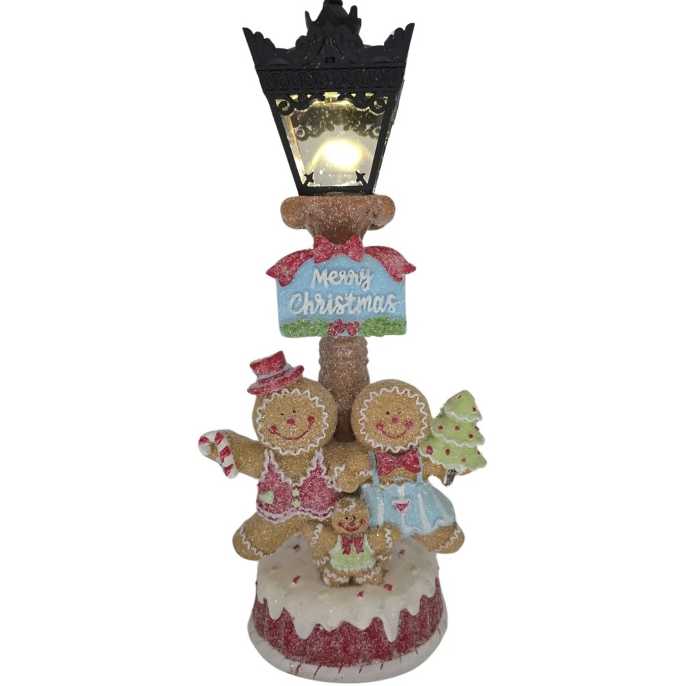 Christmas Sparkle Gingerbread Light up Lamp Post 2737120
