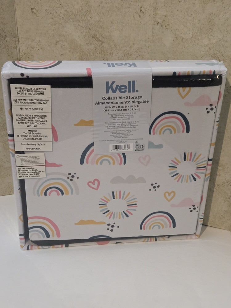 Kvell Storage Ottoman..colorful Design..dimensions On Package