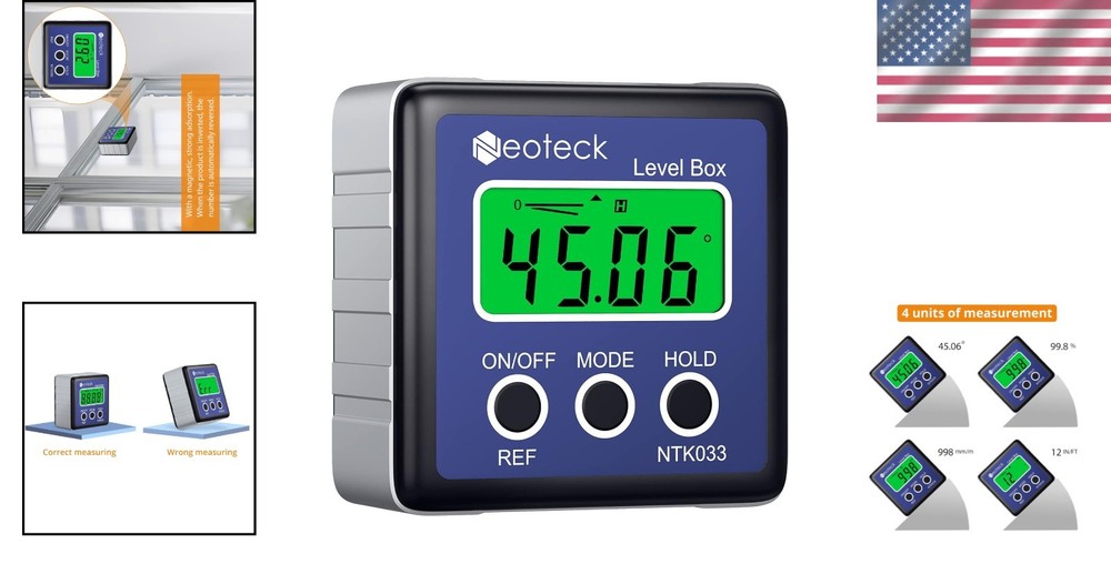 High Accuracy Digital Angle Protractor - Convenient and Lightweight Design