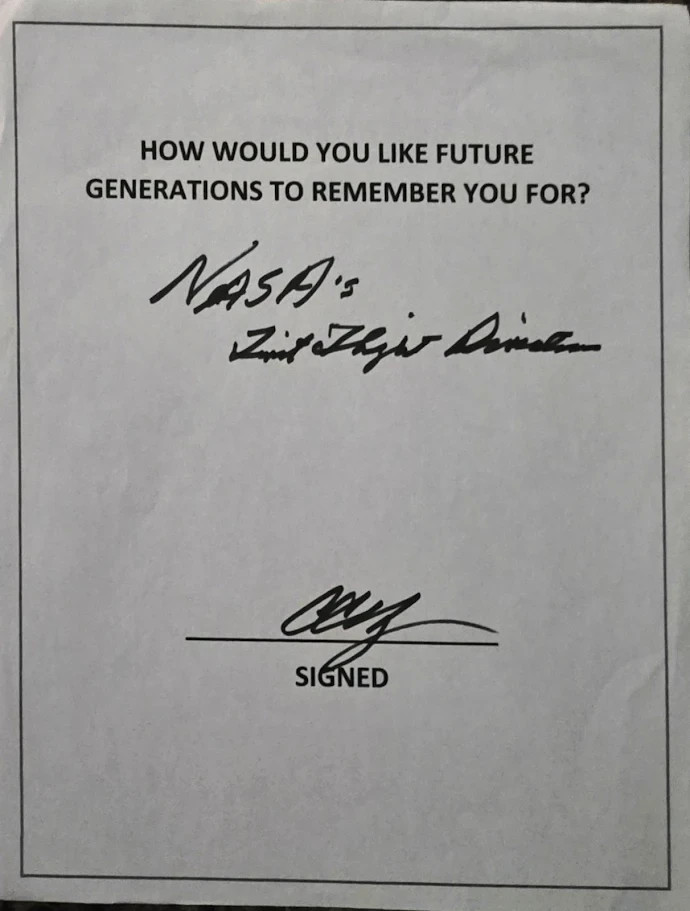 Autographed signed letter ALS : Christopher C. Kraft Jr. - NASA  Flight Director