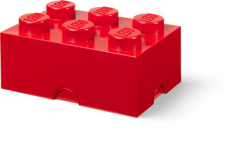 LEGO Storage Brick 6, Bright Red [New Toy] Red, Brick