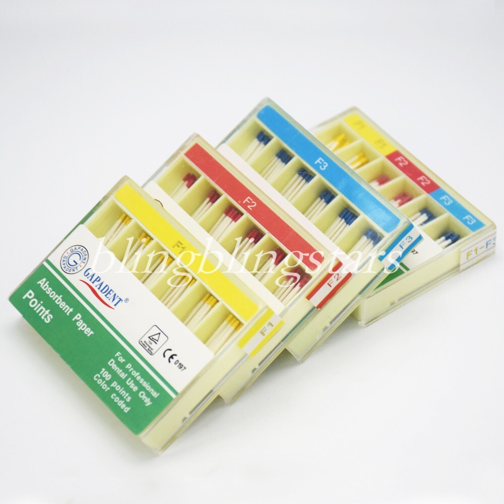 Dental Universal Root Canal Absorbent Paper Points 100 points /Box Color-coded