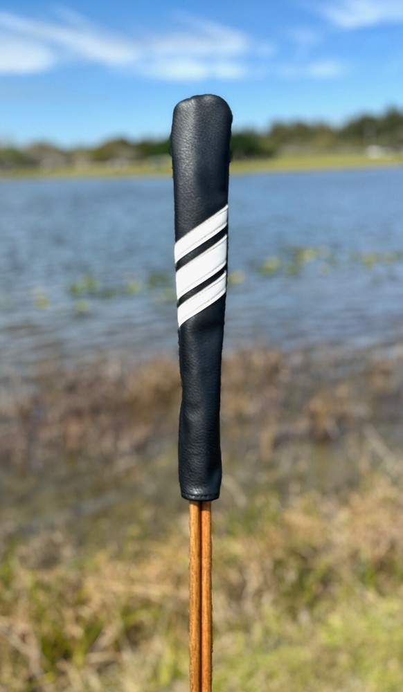 Handcrafted Hickory Wood Golf Alignment Sticks w/ Cover (Pair)