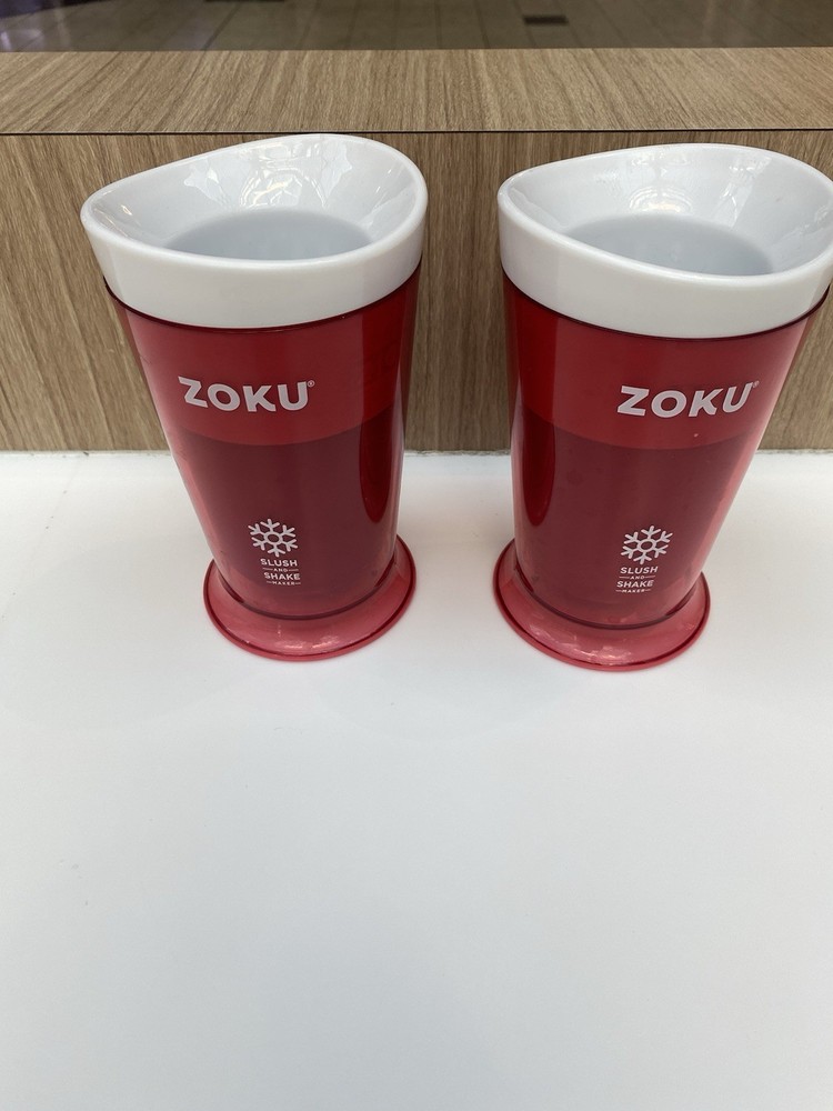 ZOKU Original Slush and Shake Maker, Slushy Cup 2 Pack for Quick Red/Blue