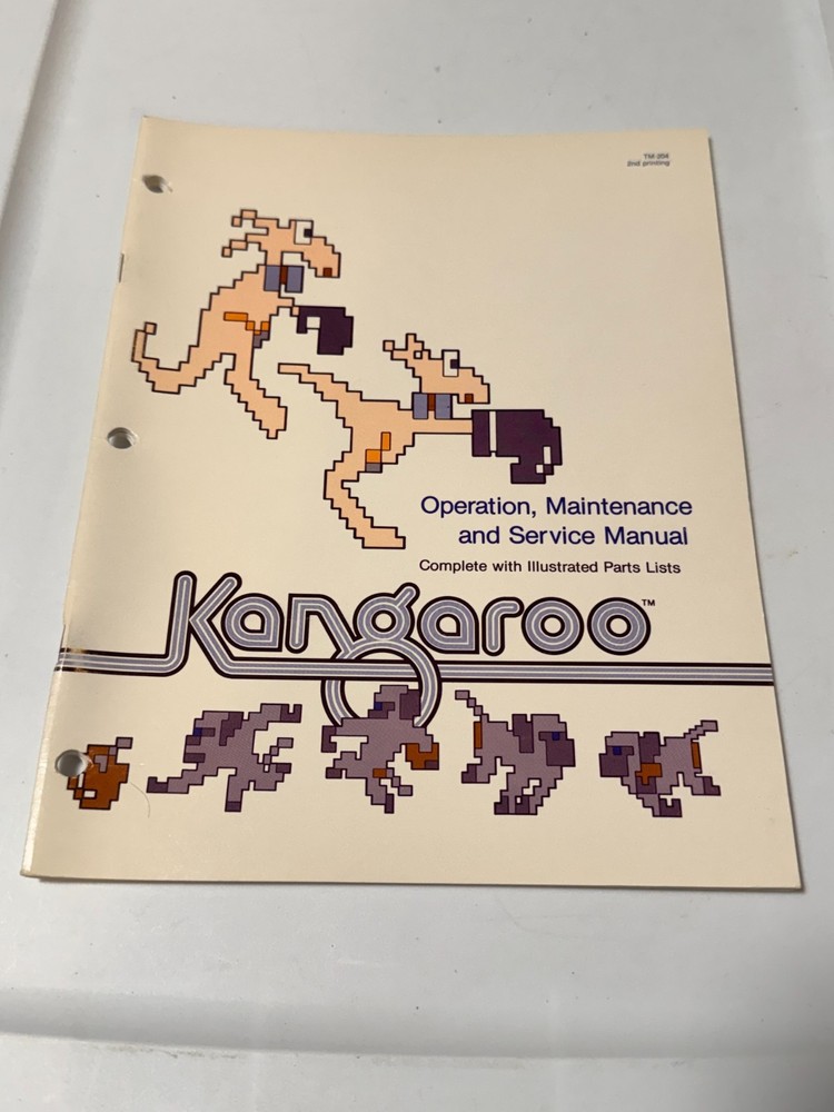 ATARI 1982 KANGAROO MANUAL AND SCHEMATIC PACKAGE MANUAL W/2 FLYERS