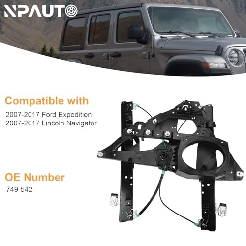 Front Driver Side Power Window Regulator with Panel Without Motor fit for 07-17