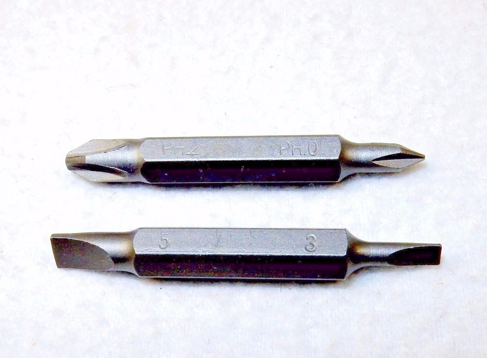 Pocket Tool Screwdriver, 2 Dual Bits, Phillips 0 & 2, Slotted 5 & 3, #1385 IMPEX