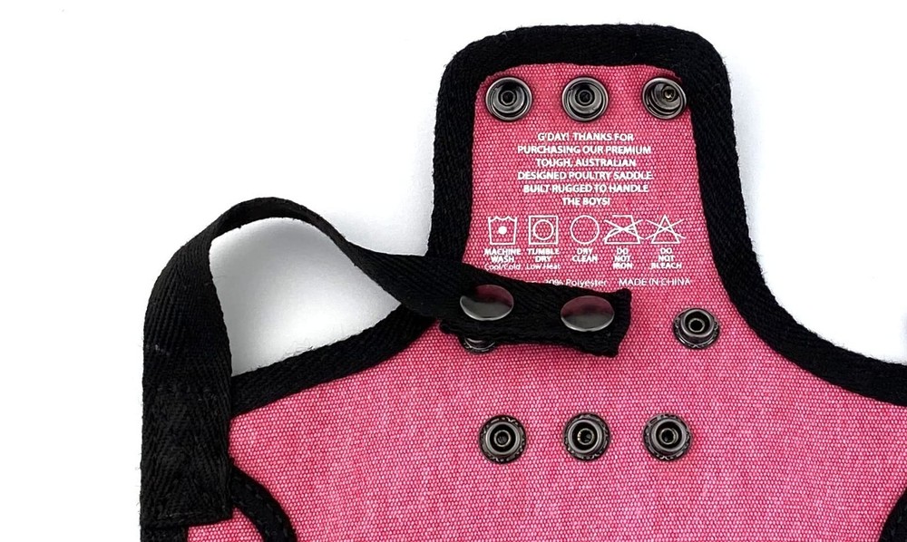 Chicken Saddle Apron with Adjustable Straps Poultry Protector Medium Large