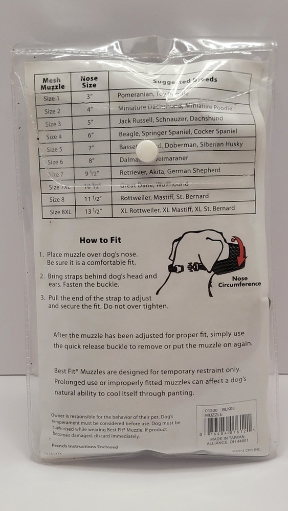 Coastal Best Fit Mesh Muzzle Size 8
