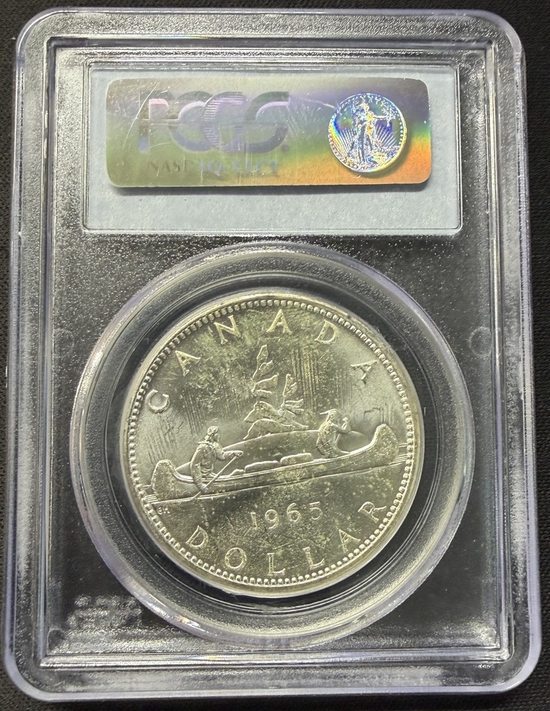 Canada - 1965 Type 1 Silver Dollar - PCGS MS64 - LUSTROUS & CHOICE SURFACES!
