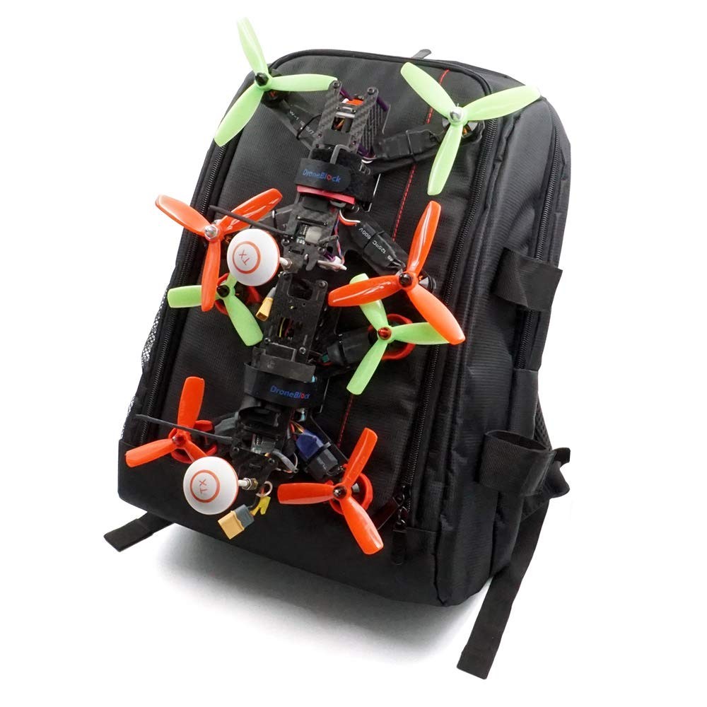 2 Set FPV Drone Lock Mount for Backpack Plug-in Accessories DIY Small, Black
