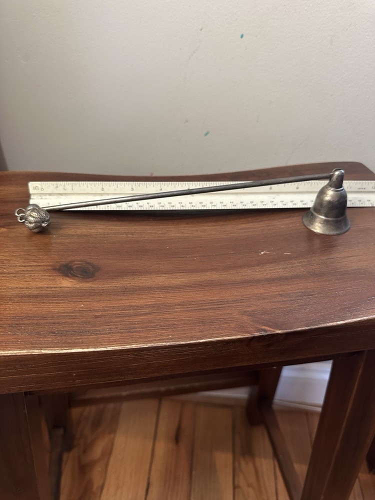 Vintage Silver Plate Candle Snuffer With Decorative  Handle