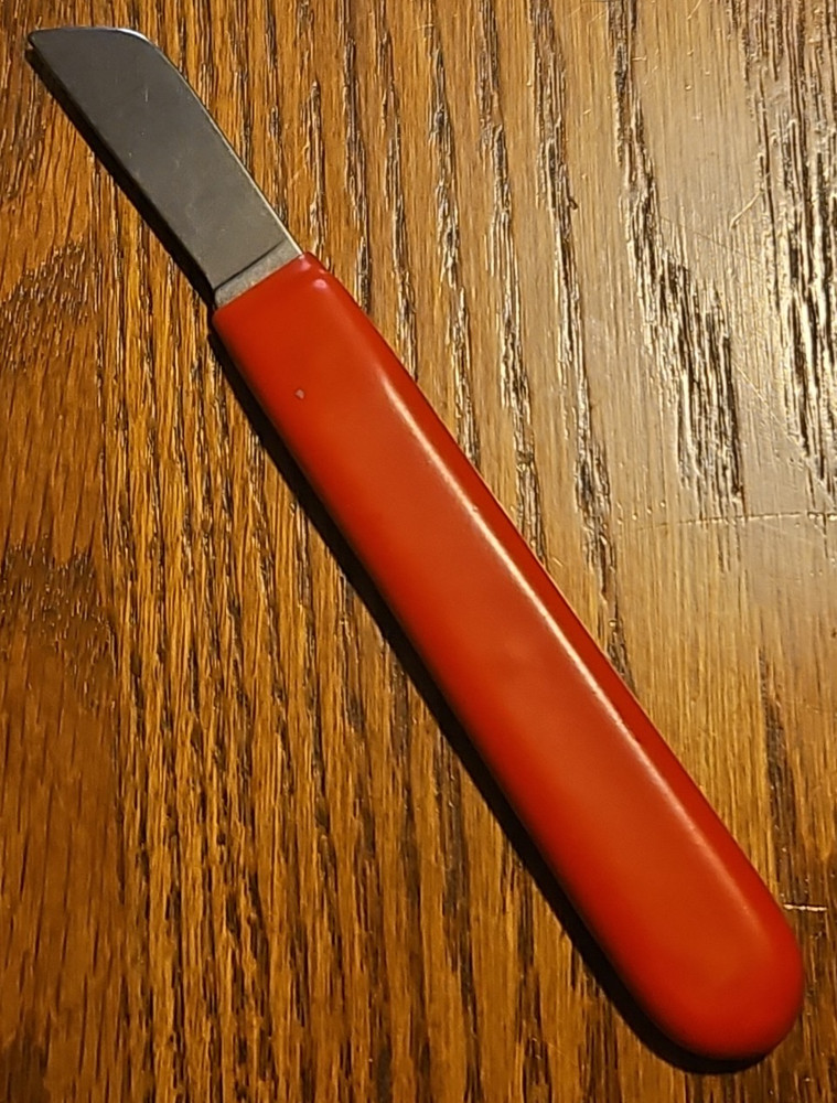 Ontario Knife Company Utility Knife Unsharpened • Fixed Blade • Red Handle