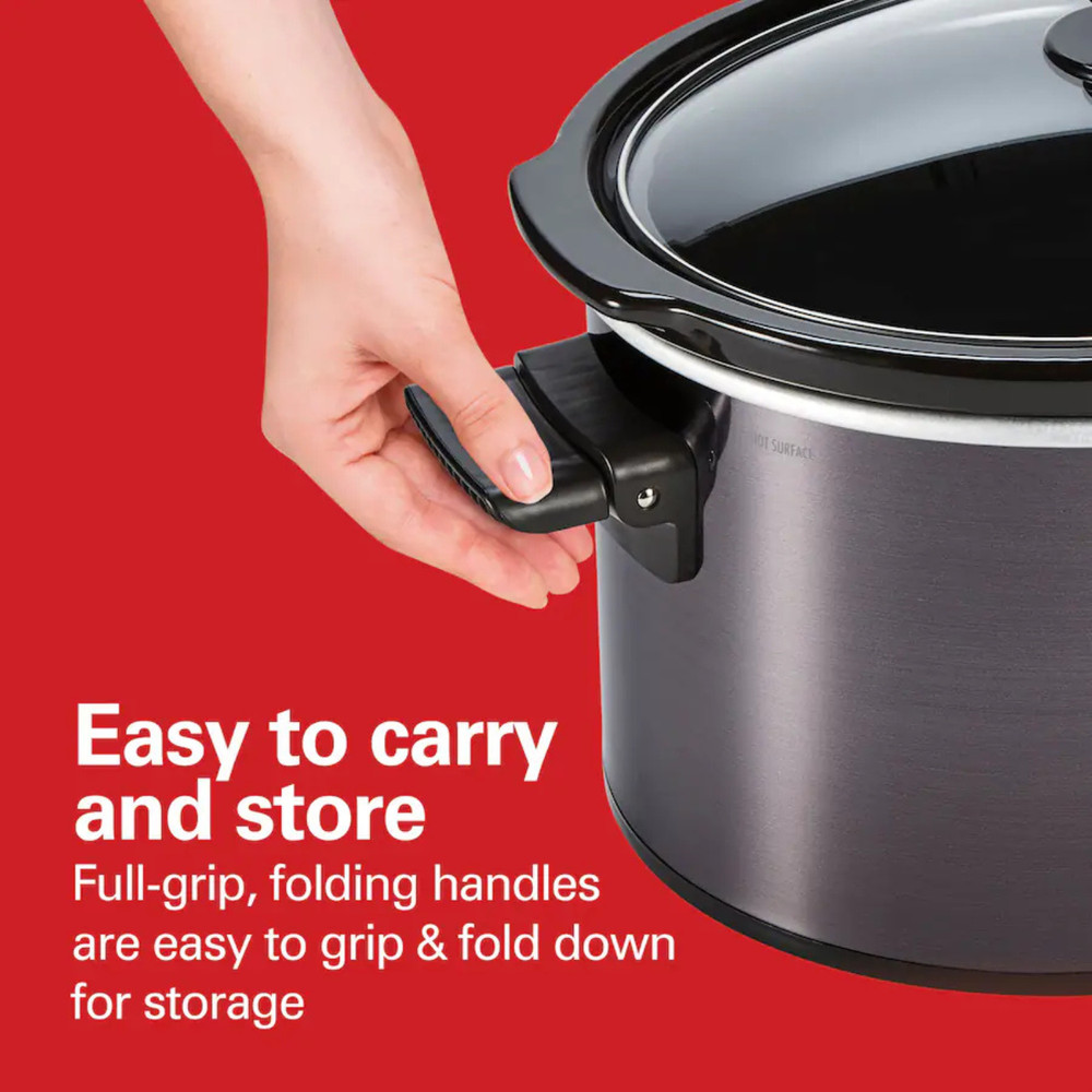 Hamilton Beach - 10 Quart Slow Cooker - Black, Simple to clean