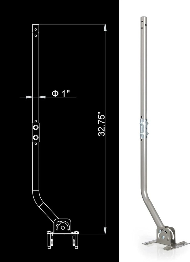 Reversible J-Pole Antenna Mount with Adjustable Angle – Optimal Signal Reception