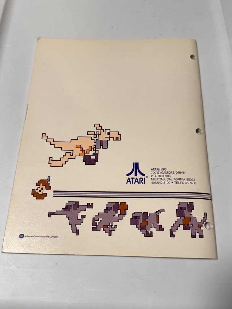 ATARI 1982 KANGAROO MANUAL AND SCHEMATIC PACKAGE MANUAL W/2 FLYERS