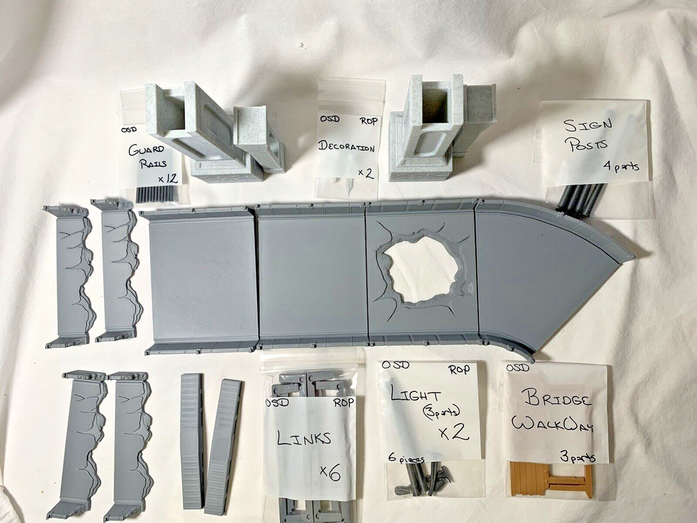 Fallout RUINED OVERPASS TERRAIN SCENERY KIT TABLETOP GAMING DIY
