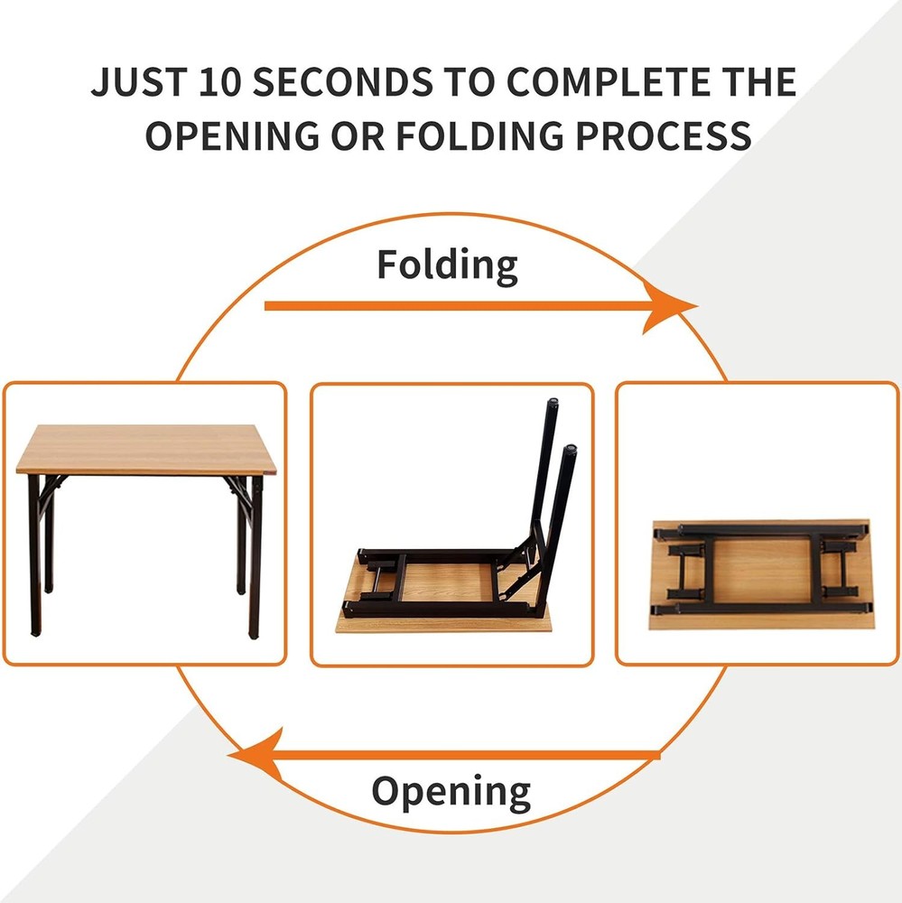 Folding Desk Small Desk 31 1/2" No Assembly Foldable Computer Desk Small