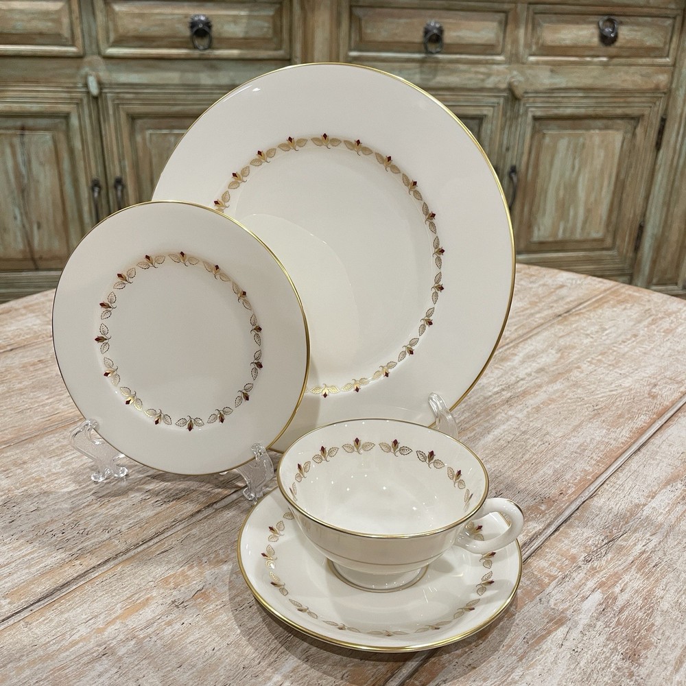 Vintage Retired Lenox Romance 4 Piece Place Setting