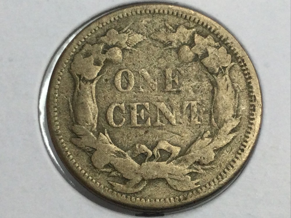 1858 small letters Flying Eagle Cent in fine