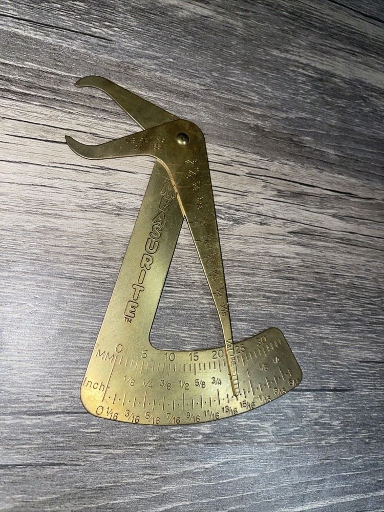 Vintage Brass “ Measurite “ Caliper Micrometer