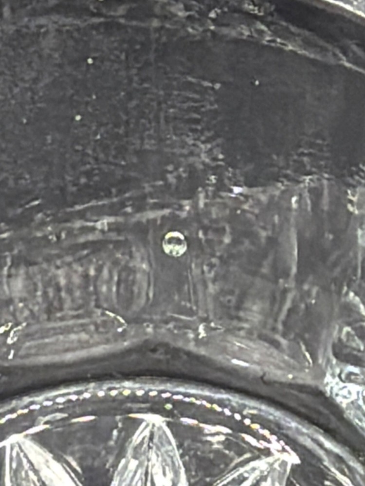 EPAG Glass Salt Dip Cellar Starburst Pattern