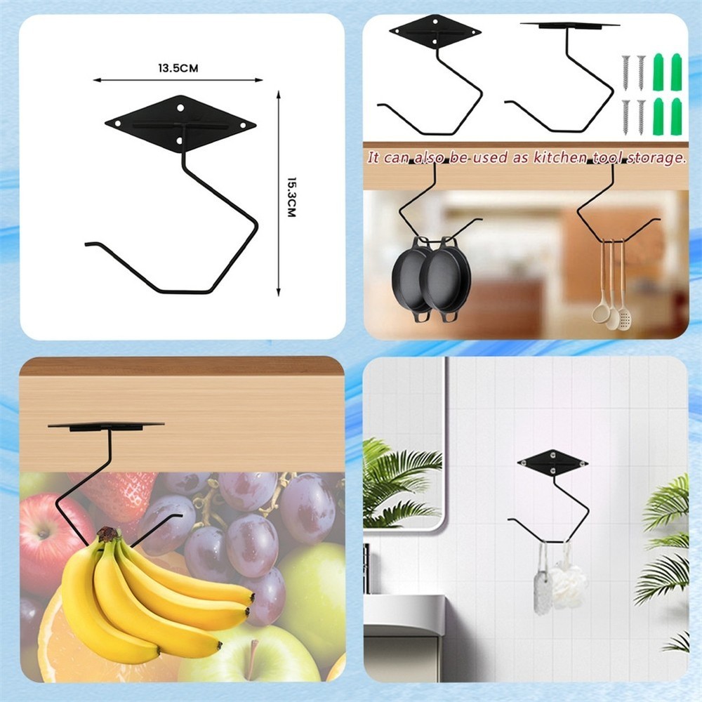 Heavy Duty Foldable Metal Hook for Kitchen Bananas and Home Organization