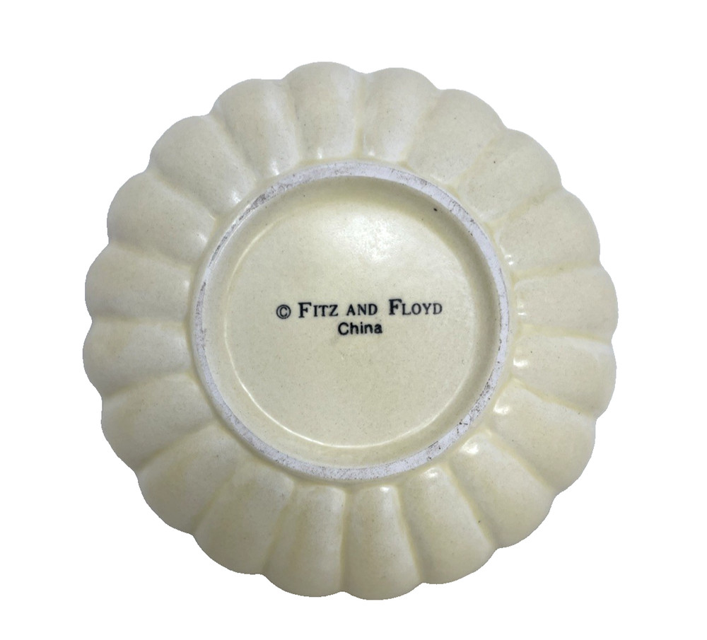 Fitz & Floyd Classics Lidded Trinket Box Ceramic Frog On Lily Pad Turtle Inside