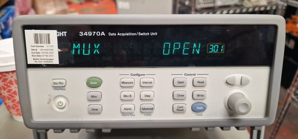 Agilent - Keysight 34970A data acquisition switch unit with Channel Module 34901