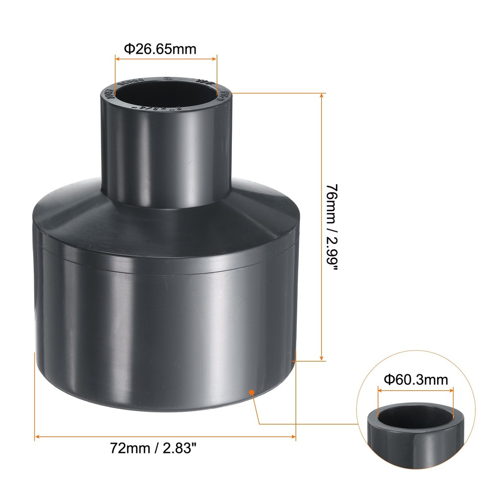 2pcs Reduce Coupling 2 x 3/4" Increaser/Reducer Coupling Pipe Fitting