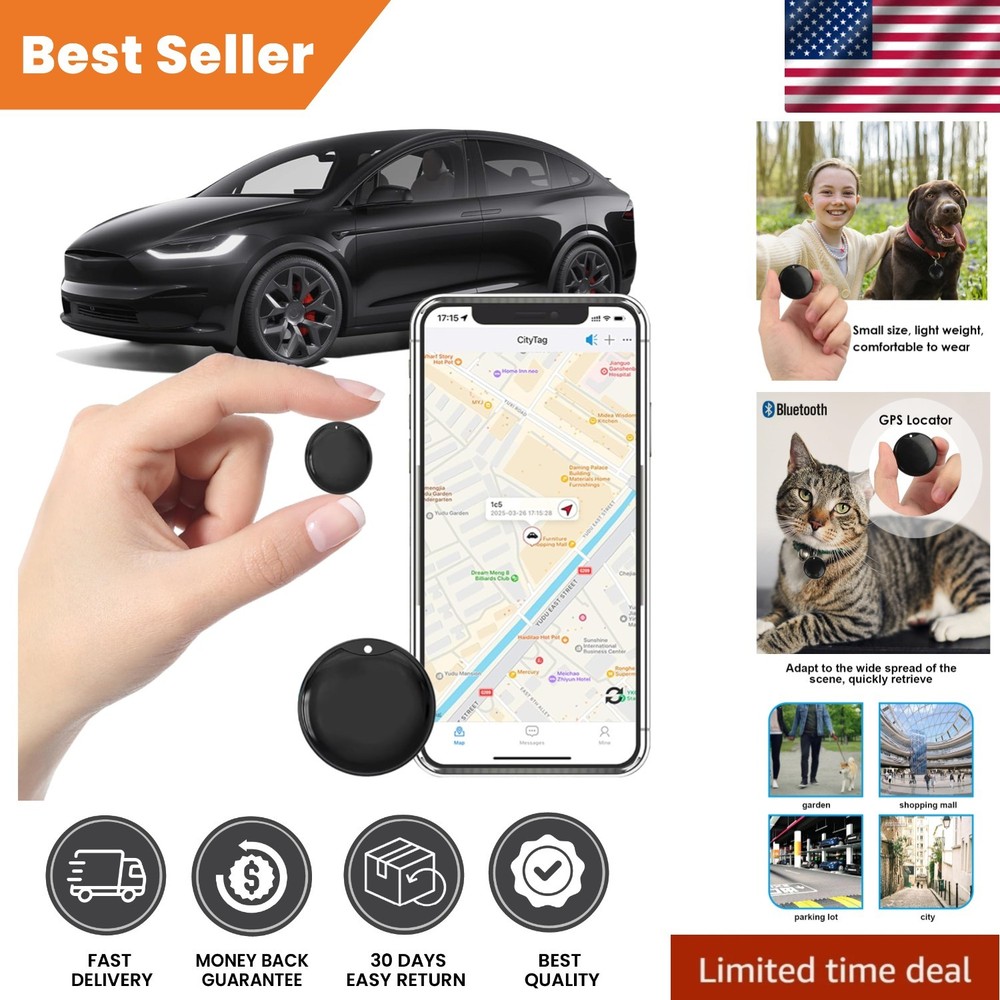 Lightweight Mini GPS Tracker for Vehicles - Real-Time Location, No SIM Required