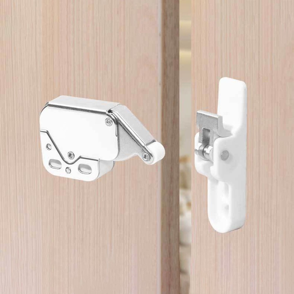 4 Pack Spring Loaded Push Catch Latch for Cabinet Doors For Easy Operation