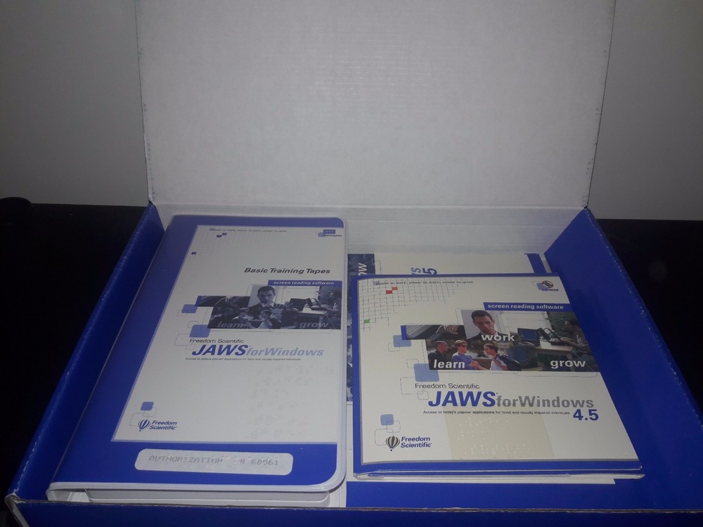 Freedom Scientific JAWS Windows 4.5 Screen Reading Software Impaired Braille