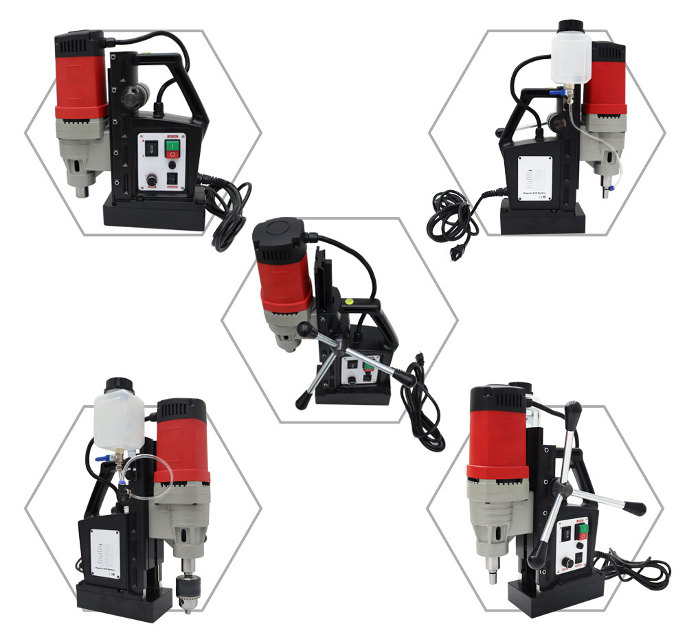 Portable Multi-functional Magnetic Drill Press Machine Electric Bench Drill 110V