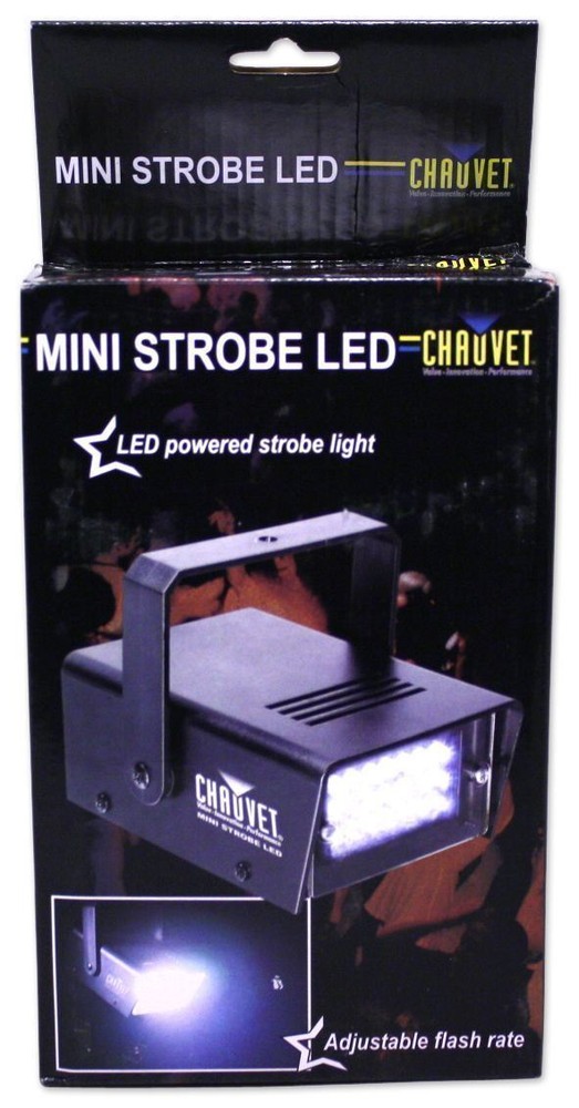 2 Chauvet DJ MINI STROBE LED Compact Strobe Lights With Austable Strobe Rate