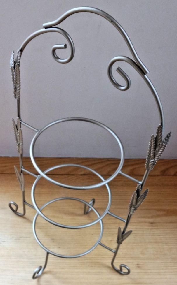 Two (2) 3 Tier Plate Racks 23" tall one Inside diameter 8 5/8" and other one 6"