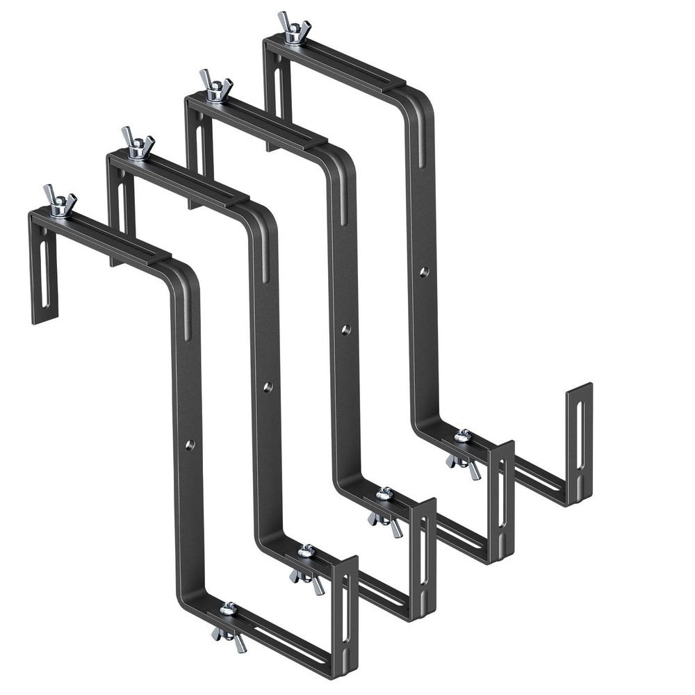 Adjustable Planter Box Brackets,Enhanced Bottom Support,Universal Outdoor Hangin