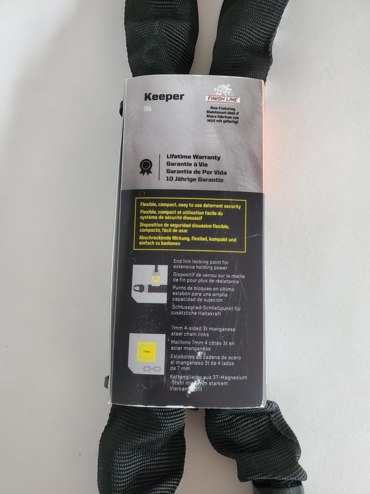 Kryptonite Keeper 785 Bicycle Chain Lock - Black - NEW in Package