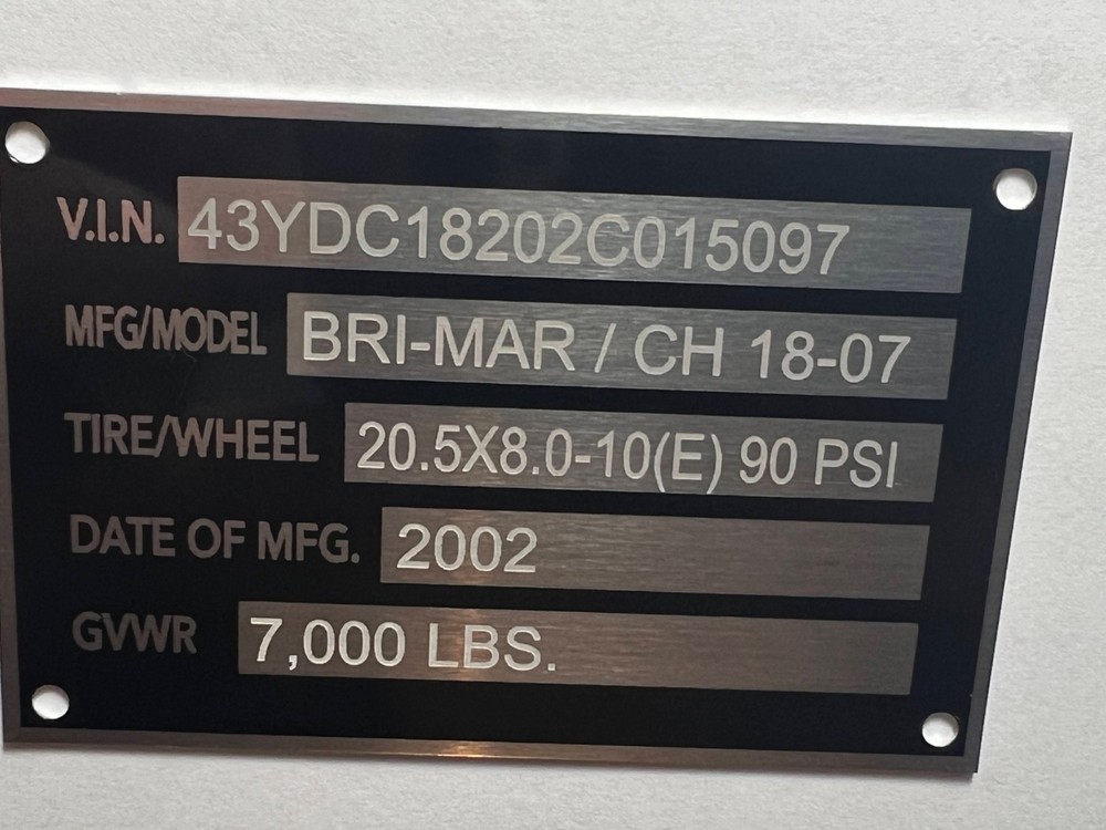 4 fasteners incl Personalized Aluminum TRAILER ID tag-for restoration or display