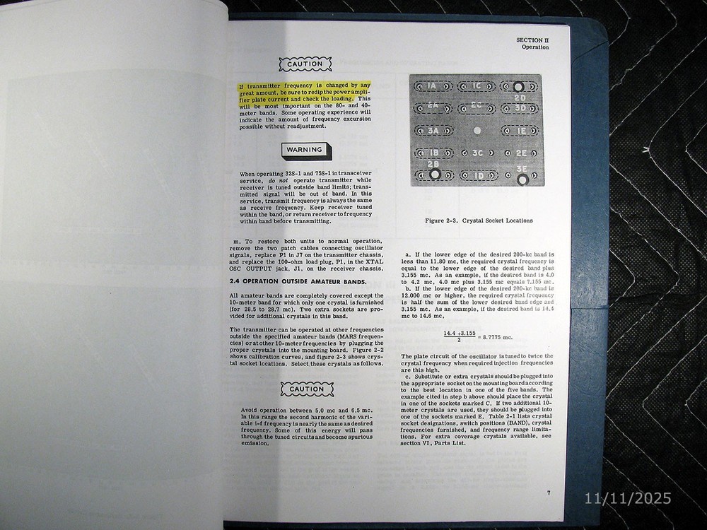 Reproduction Collins 32S-1 Transmitter Manual