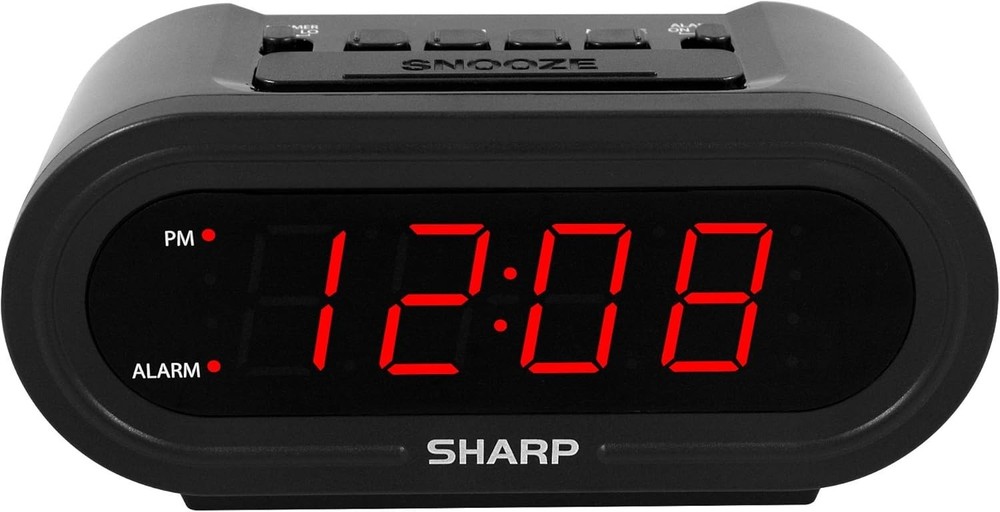 Digital Alarm W/ AccuSet Automatic Smart Clock Never Needs Setting Midnight
