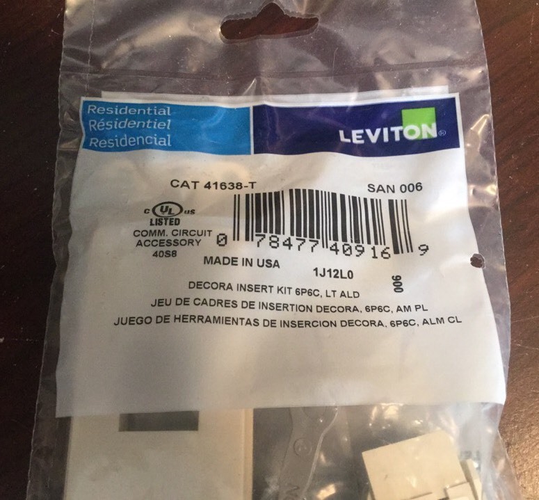 Leviton 41638-T Insert Kit
