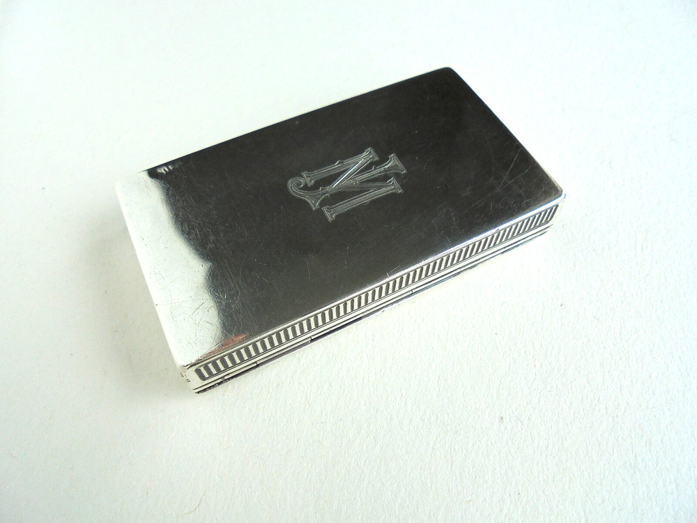 Sampson Mordan Silver Enamel Vesta Case 1889